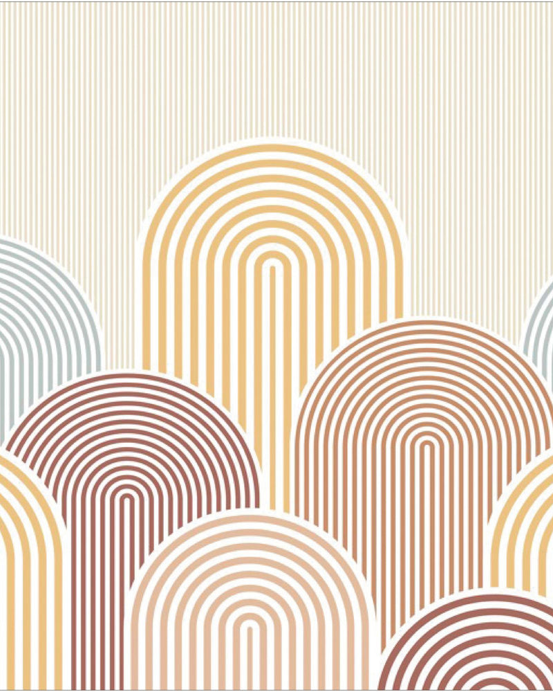 MIP107824606 Arched Line Multicoloured Mural by Caselio