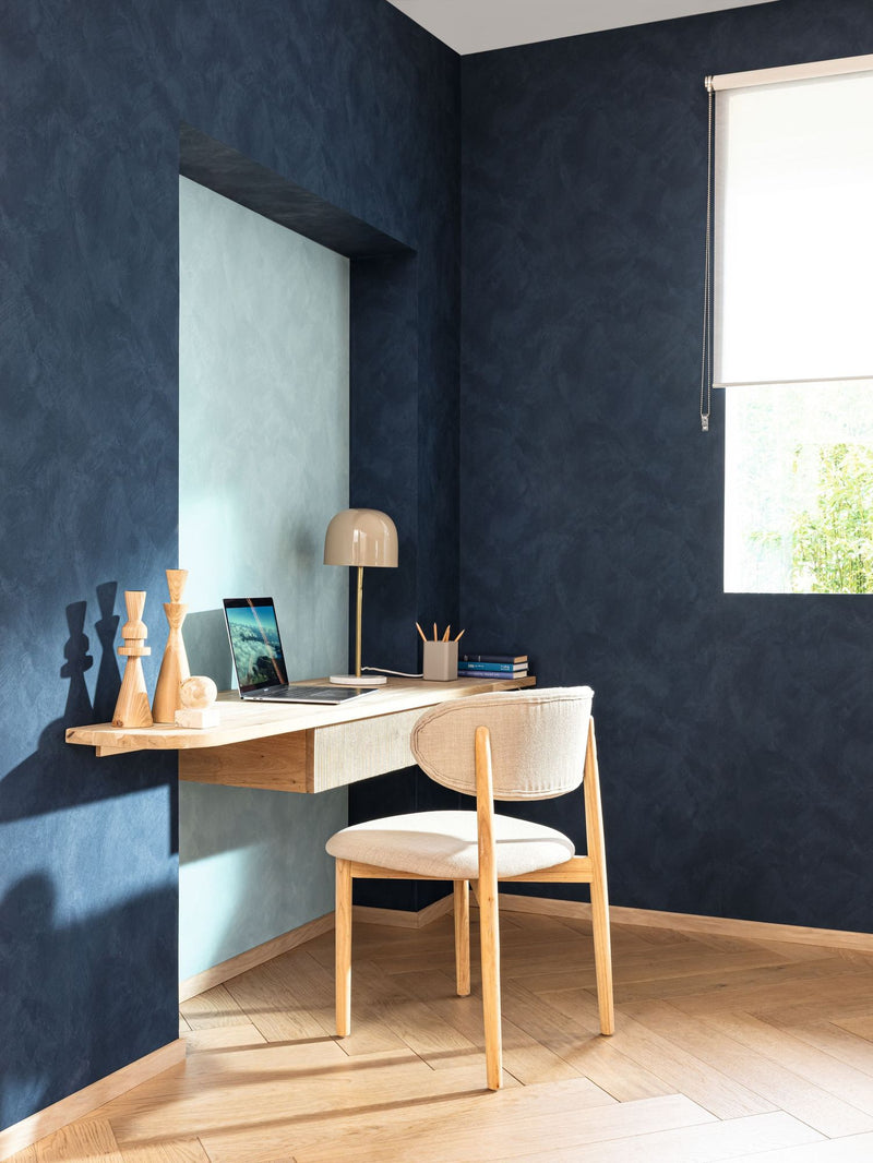 MIP106086001 Uni Mat Blue Univers Wallpaper by Caselio