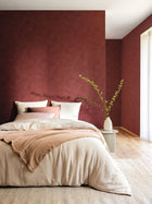 MIP106088197 Uni Mat Rouge Bordeaux Wallpaper by Caselio