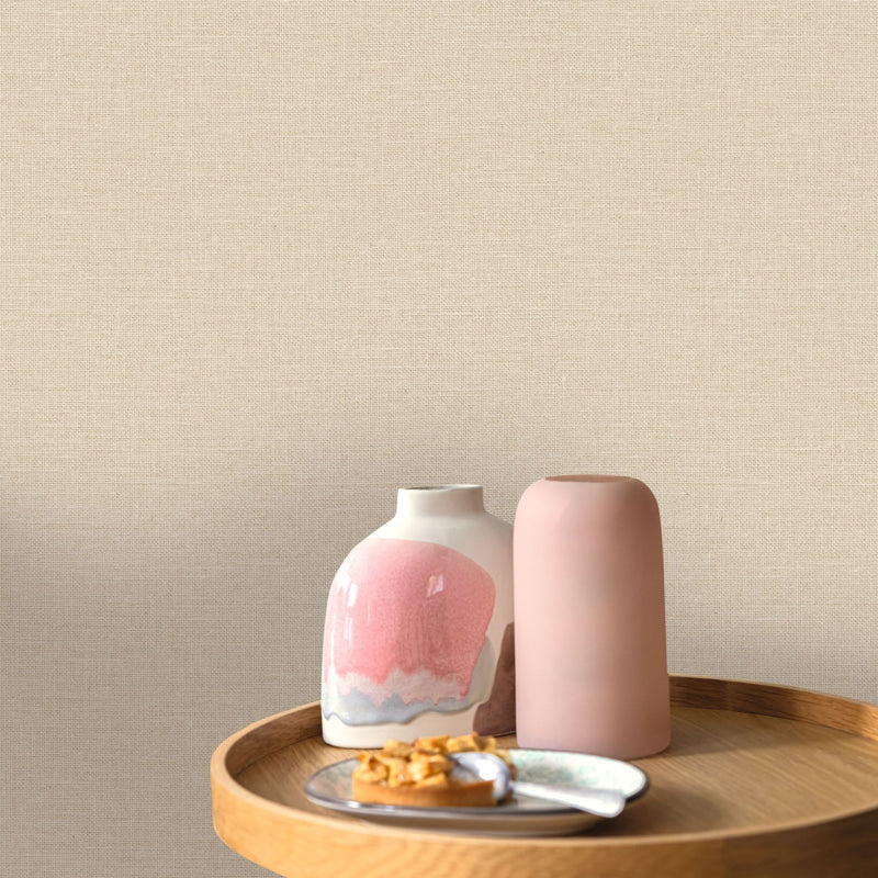 MIP104011230 Uni Mat Ecru Wallpaper by Caselio