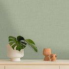 MIP104017769 Uni Mat Green Eucalyptus Wallpaper by Caselio