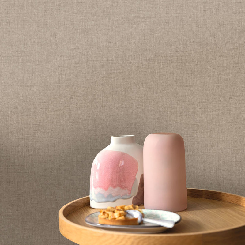 MIP103221850 Uni Mat Chestnut Wallpaper by Caselio