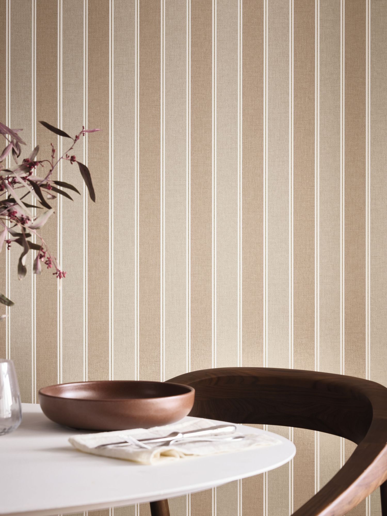 MIP106731120 Classic Lines Taupe Gold Wallpaper by Caselio