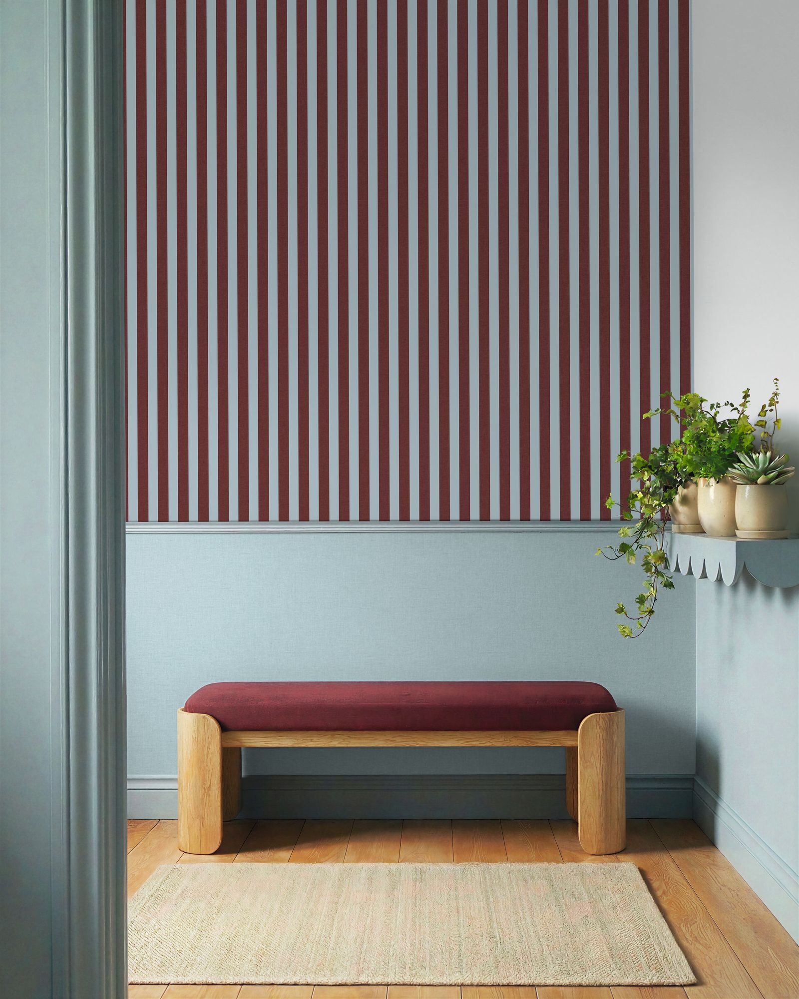 MIP103226145 Uni Mat Smoky Blue Wallpaper by Caselio