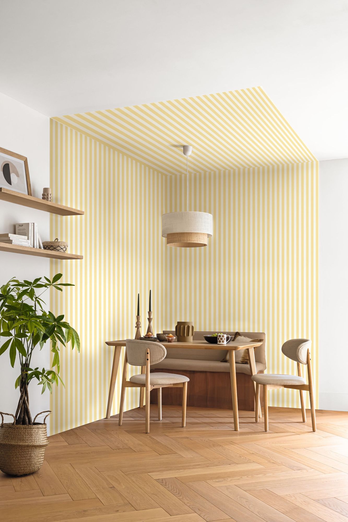 MIP107762020 Bold Line Yellow Wallpaper by Caselio