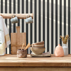MIP107769001 Bold Line Black Wallpaper by Caselio