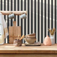 MIP107769001 Bold Line Black Wallpaper by Caselio