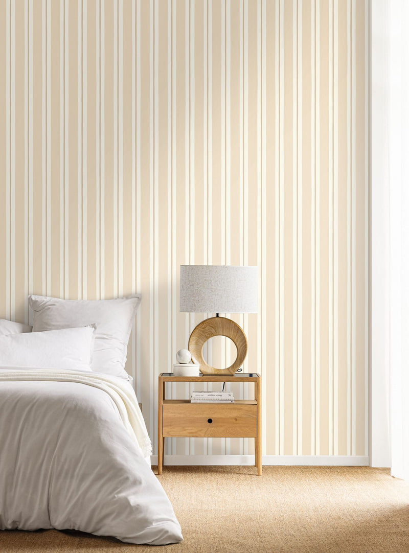 MIP107811000 Painted Line Beige Wallpaper by Caselio