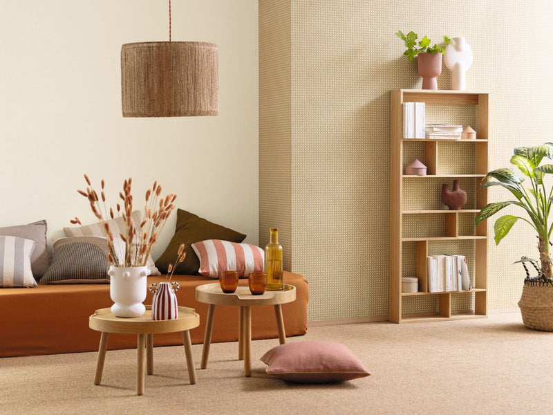 MIP105971000 Uni Creme Wallpaper by Caselio
