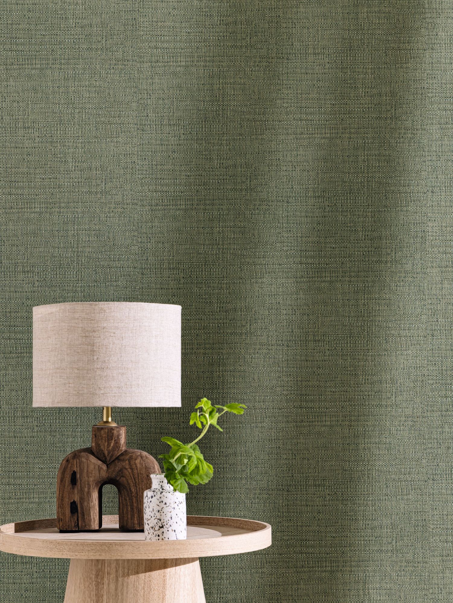 MIP105977206 Uni Green Mousse Wallpaper by Caselio