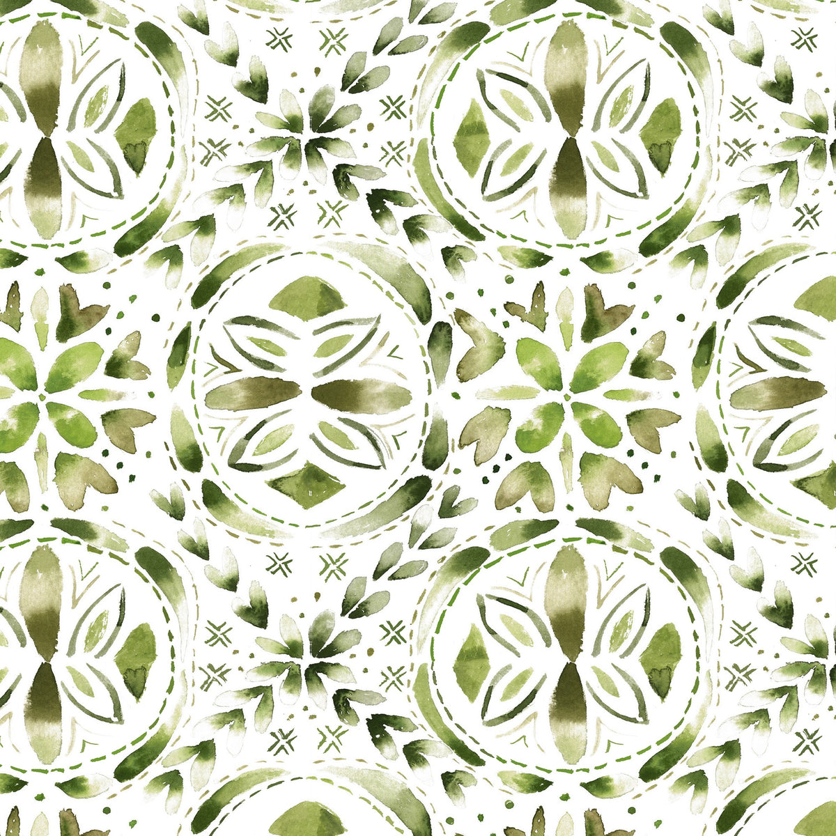 Casia Sage Country Folk Wallpaper by Voyage Maison | CASIA/WPO/SAG