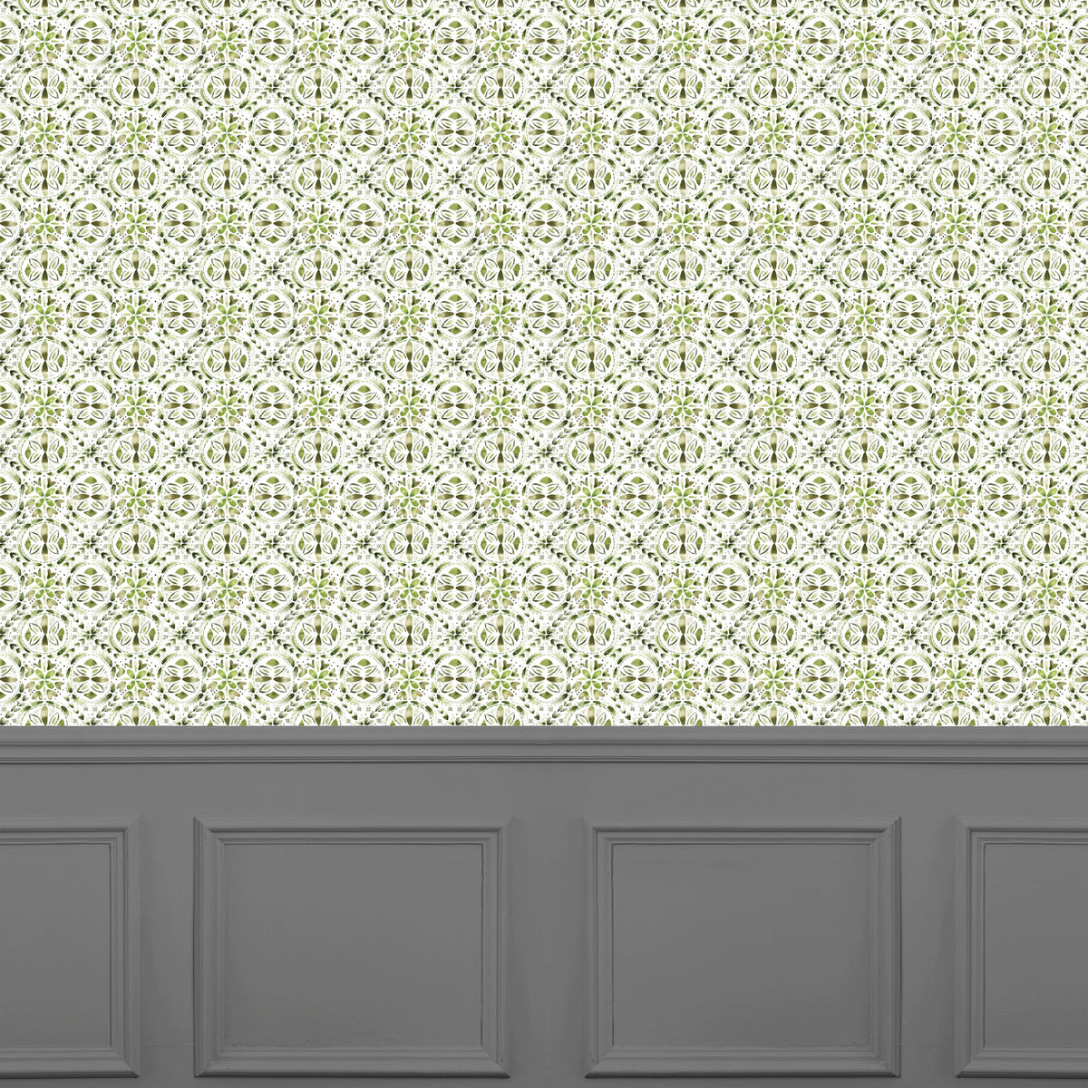 Casia Sage Country Folk Wallpaper by Voyage Maison | CASIA/WPO/SAG