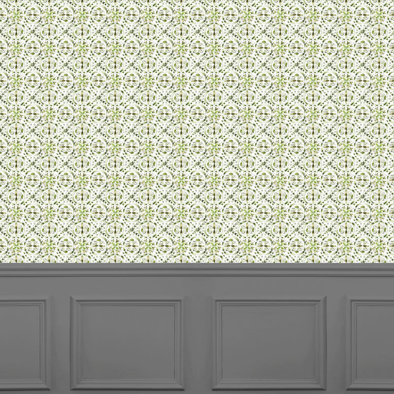Casia Sage Country Folk Wallpaper by Voyage Maison | CASIA/WPO/SAG