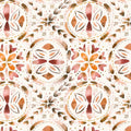 Casia Terracotta Country Folk Wallpaper by Voyage Maison