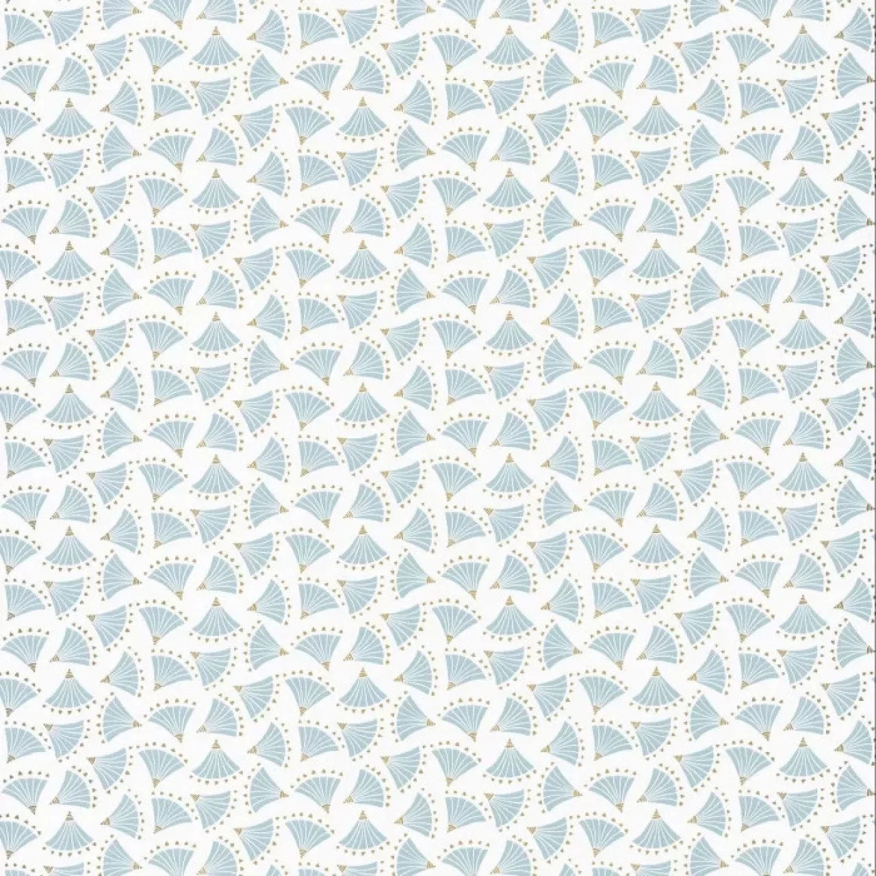 100366100 Hanami Origami Bleu Clair/Gold Color Box 3 Wallpaper by Caselio