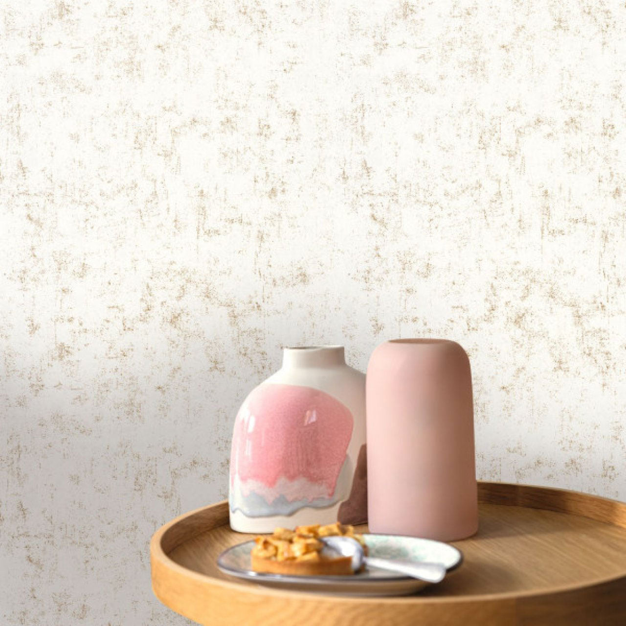 101491320 Beton Uni Blanc Neige Dore Color Box 3 Wallpaper by Caselio