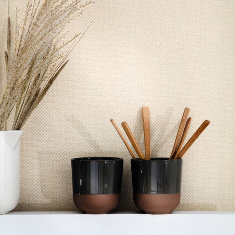 101570026 Uni Natte Metallises Blanc Or Color Box 3 Wallpaper by Caselio