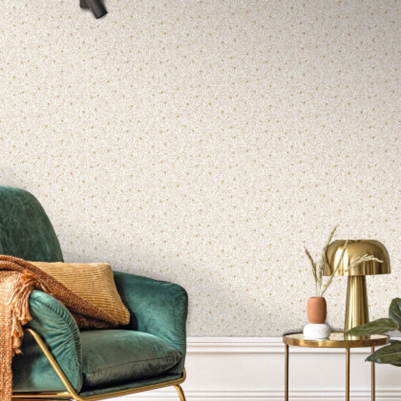 102341079 Escapade Ballade Beige Dore Color Box 3 Wallpaper by Caselio