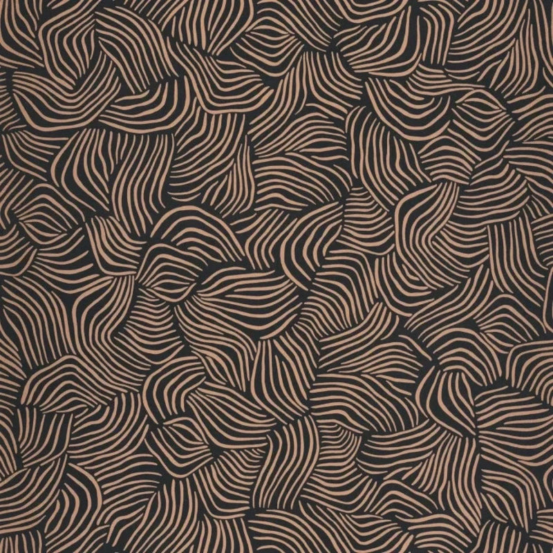 103729090 Mirage Noir Cuivre Color Box 3 Wallpaper by Caselio