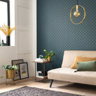 103826217 Edgar Bleu Canard Or Color Box 3 Wallpaper by Caselio