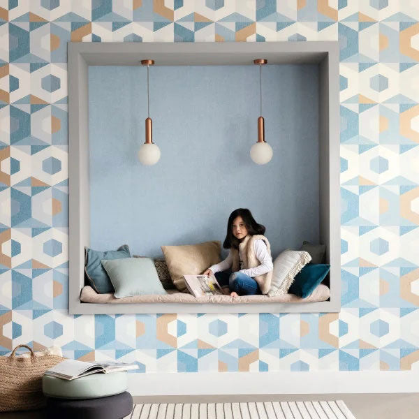 68526221 Linen Uni Bleu Doux Chine Color Box 3 Wallpaper by Caselio