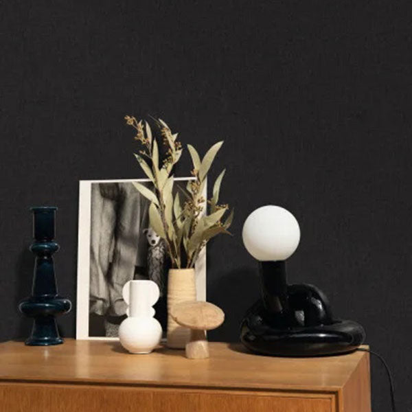 68529999 Linen Uni Noir Color Box 3 Wallpaper by Caselio
