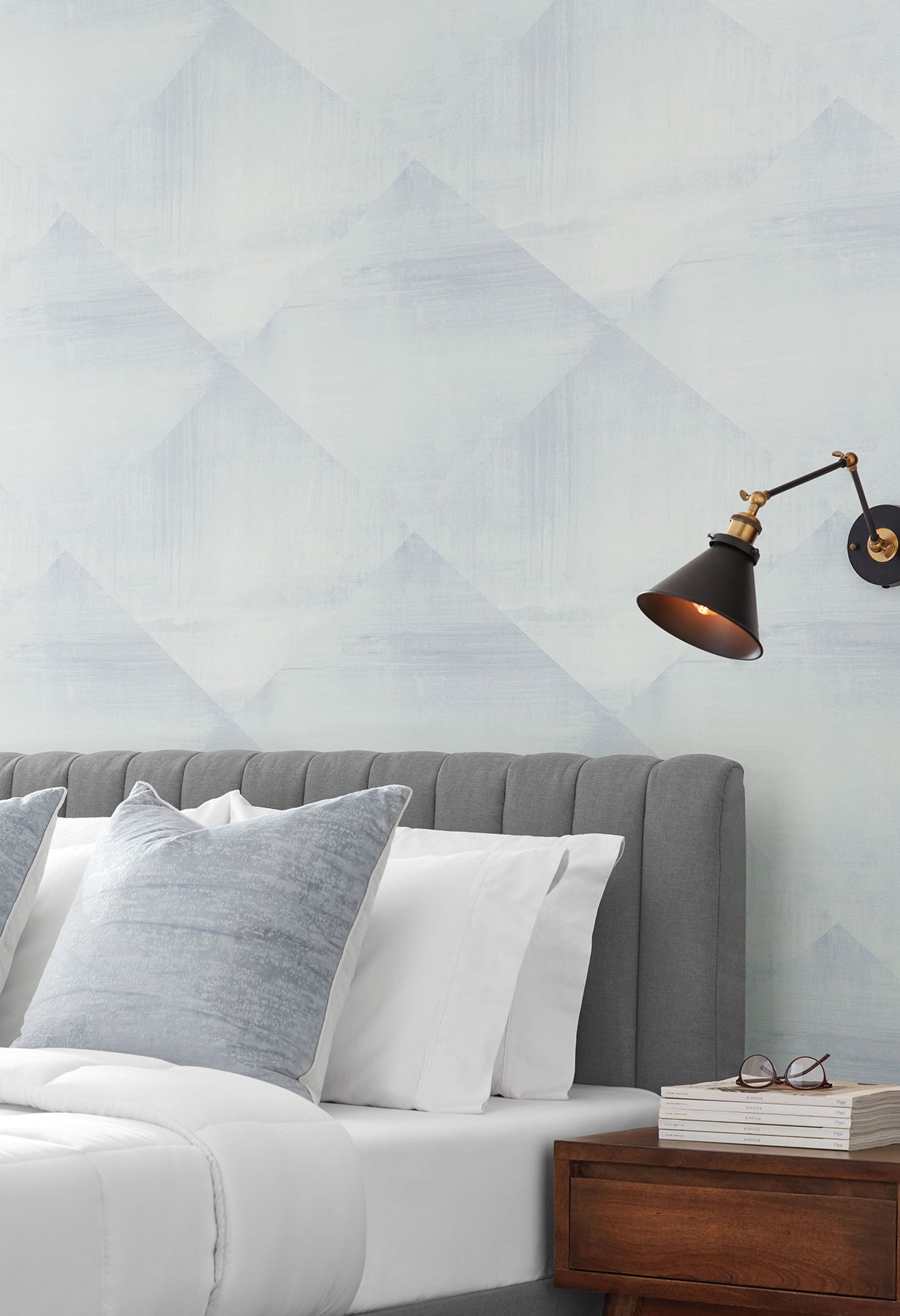 CC1215 In Clay Blue Carol Benson Cobb Wallpaper by York Wallcoverings