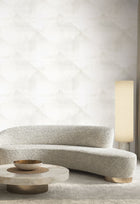 CC1216 In Clay White Carol Benson Cobb Wallpaper by York Wallcoverings