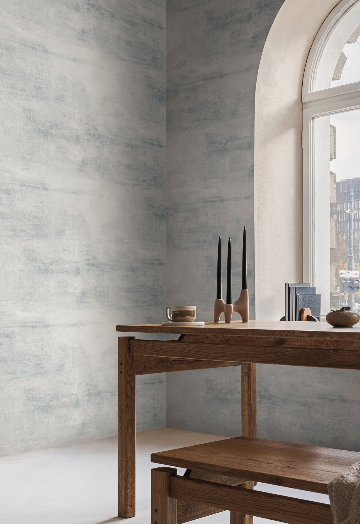 CC1222 Salt Flats Blue Carol Benson Cobb Wallpaper by York Wallcoverings