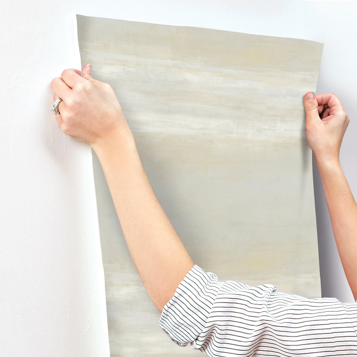 CC1253 Serene Reflection Fog Carol Benson Cobb Wallpaper by York Wallcoverings