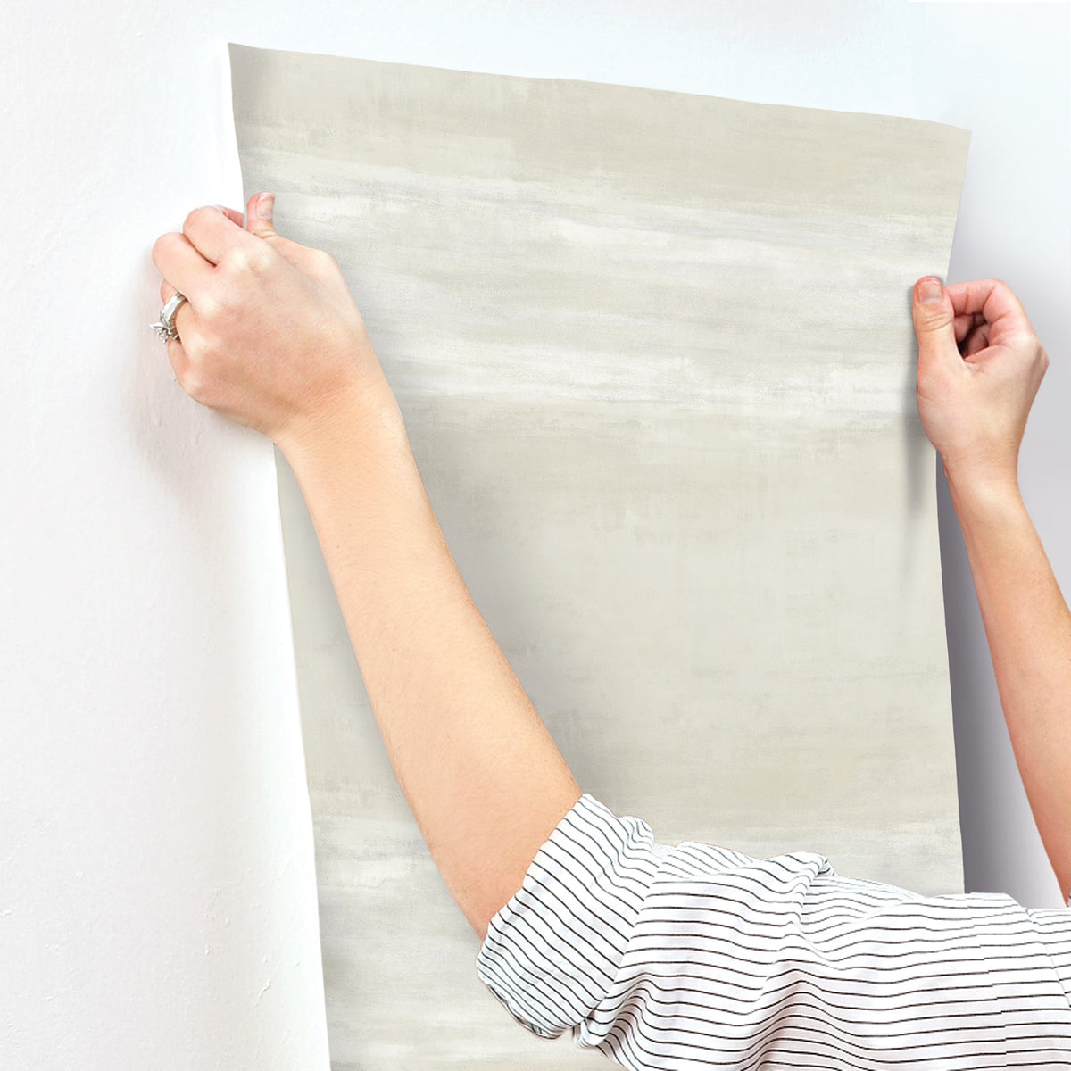 CC1254 Serene Reflection Natural Carol Benson Cobb Wallpaper by York Wallcoverings