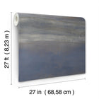 CC1255 Serene Reflection Navy Carol Benson Cobb Wallpaper by York Wallcoverings
