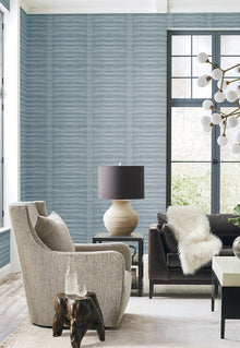 CC1265 Grey Stone Blue Carol Benson Cobb Wallpaper by York Wallcoverings