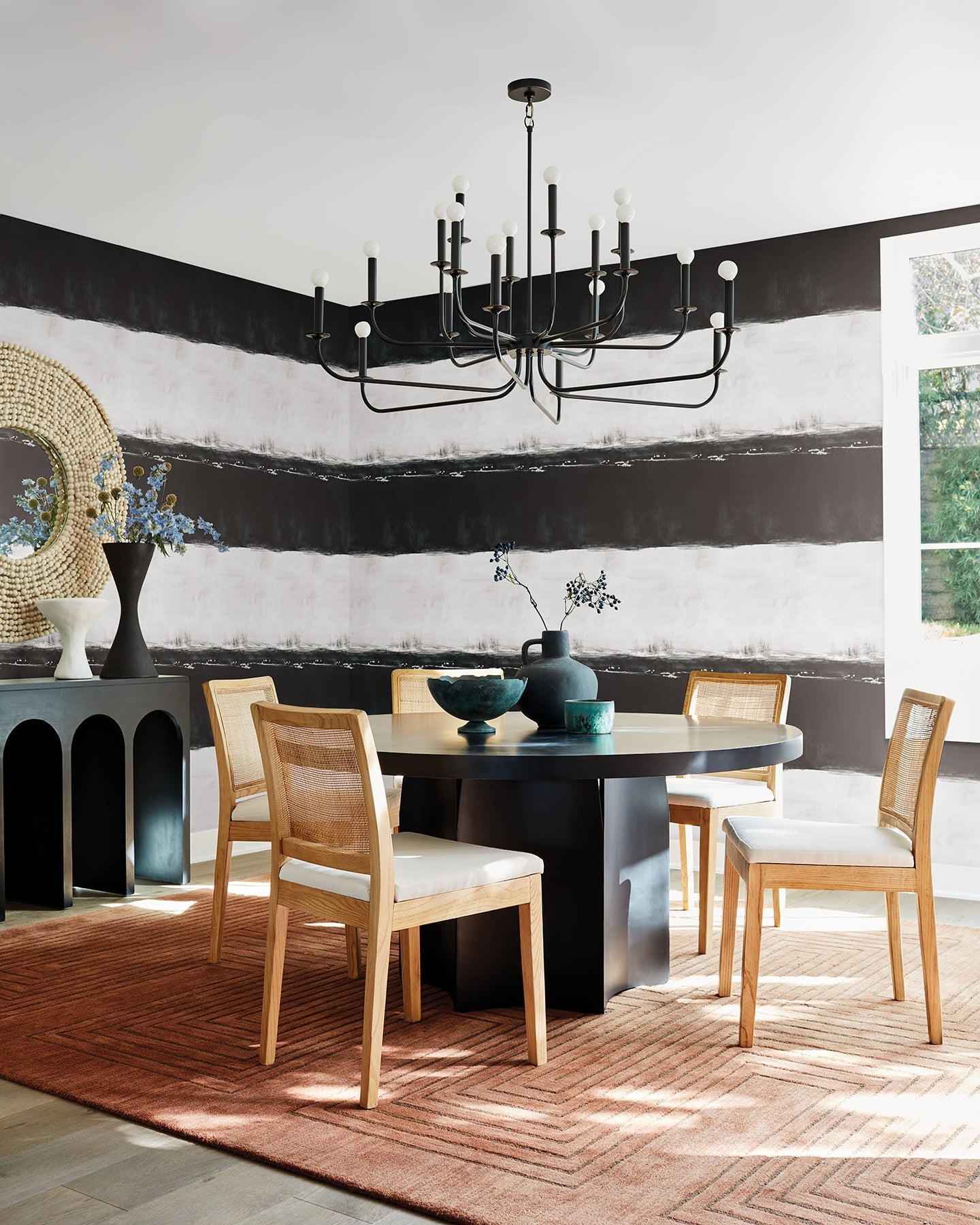 CC1271 Ink Wash Black Carol Benson Cobb Wallpaper by York Wallcoverings