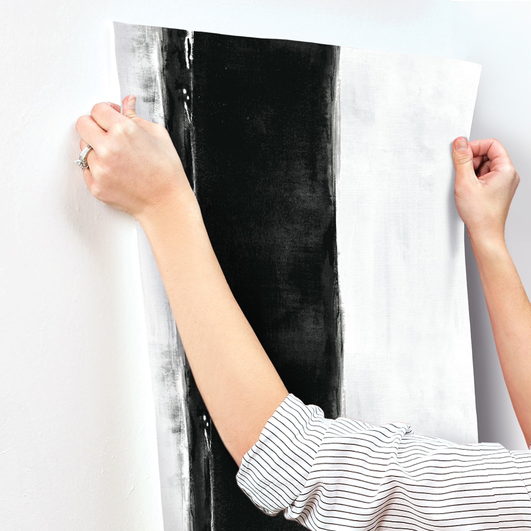 CC1271 Ink Wash Black Carol Benson Cobb Wallpaper by York Wallcoverings