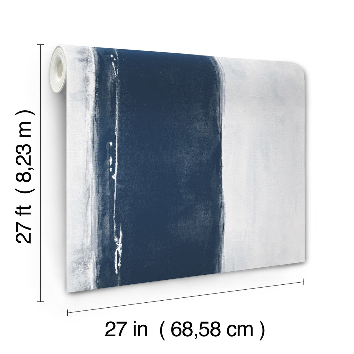 CC1272 Ink Wash Navy Carol Benson Cobb Wallpaper by York Wallcoverings