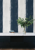 CC1272 Ink Wash Navy Carol Benson Cobb Wallpaper by York Wallcoverings
