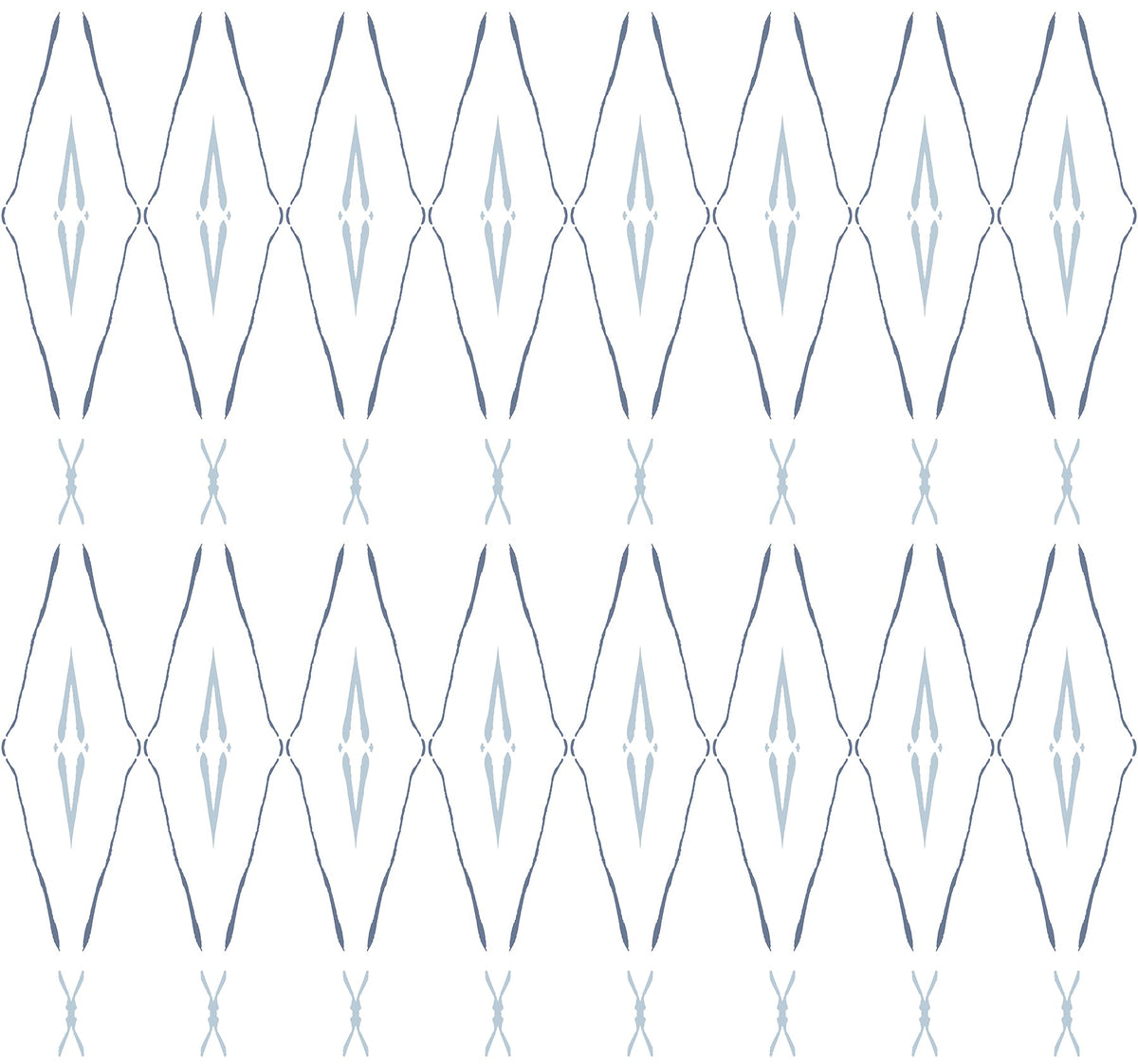 CC1284 Artifacts Silhouettes Indigo Carol Benson Cobb Wallpaper by York Wallcoverings