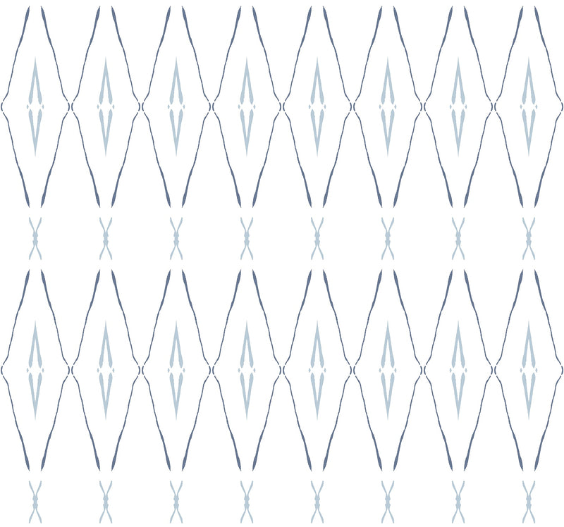 CC1284 Artifacts Silhouettes Indigo Carol Benson Cobb Wallpaper by York Wallcoverings