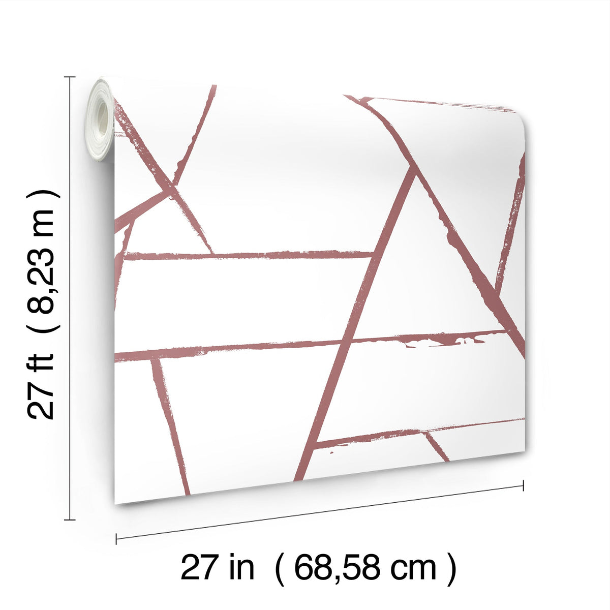 CC1291 Intersect Spice Red Carol Benson Cobb Wallpaper by York Wallcoverings