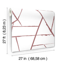 CC1291 Intersect Spice Red Carol Benson Cobb Wallpaper by York Wallcoverings