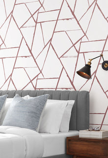CC1291 Intersect Spice Red Carol Benson Cobb Wallpaper by York Wallcoverings