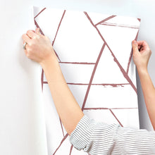 CC1291 Intersect Spice Red Carol Benson Cobb Wallpaper by York Wallcoverings