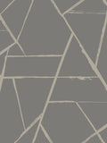 Intersect Grey Metallic Carol Benson Cobb Wallpaper by York Wallcoverings