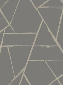 CC1292 Intersect Grey Metallic Carol Benson Cobb Wallpaper by York Wallcoverings