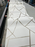 CC1293 Intersect Beige Metallic Carol Benson Cobb Wallpaper by York Wallcoverings
