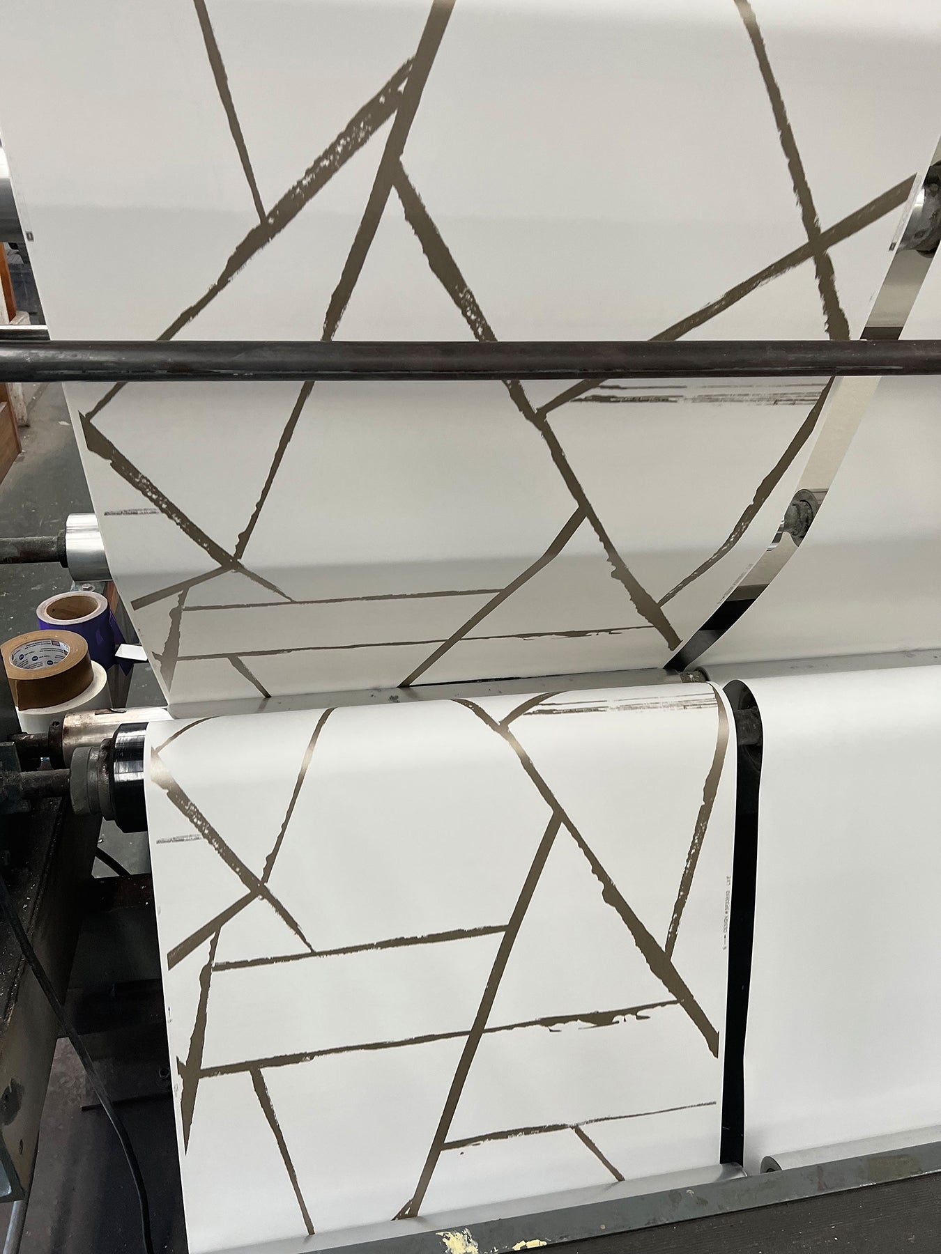 CC1293 Intersect Beige Metallic Carol Benson Cobb Wallpaper by York Wallcoverings