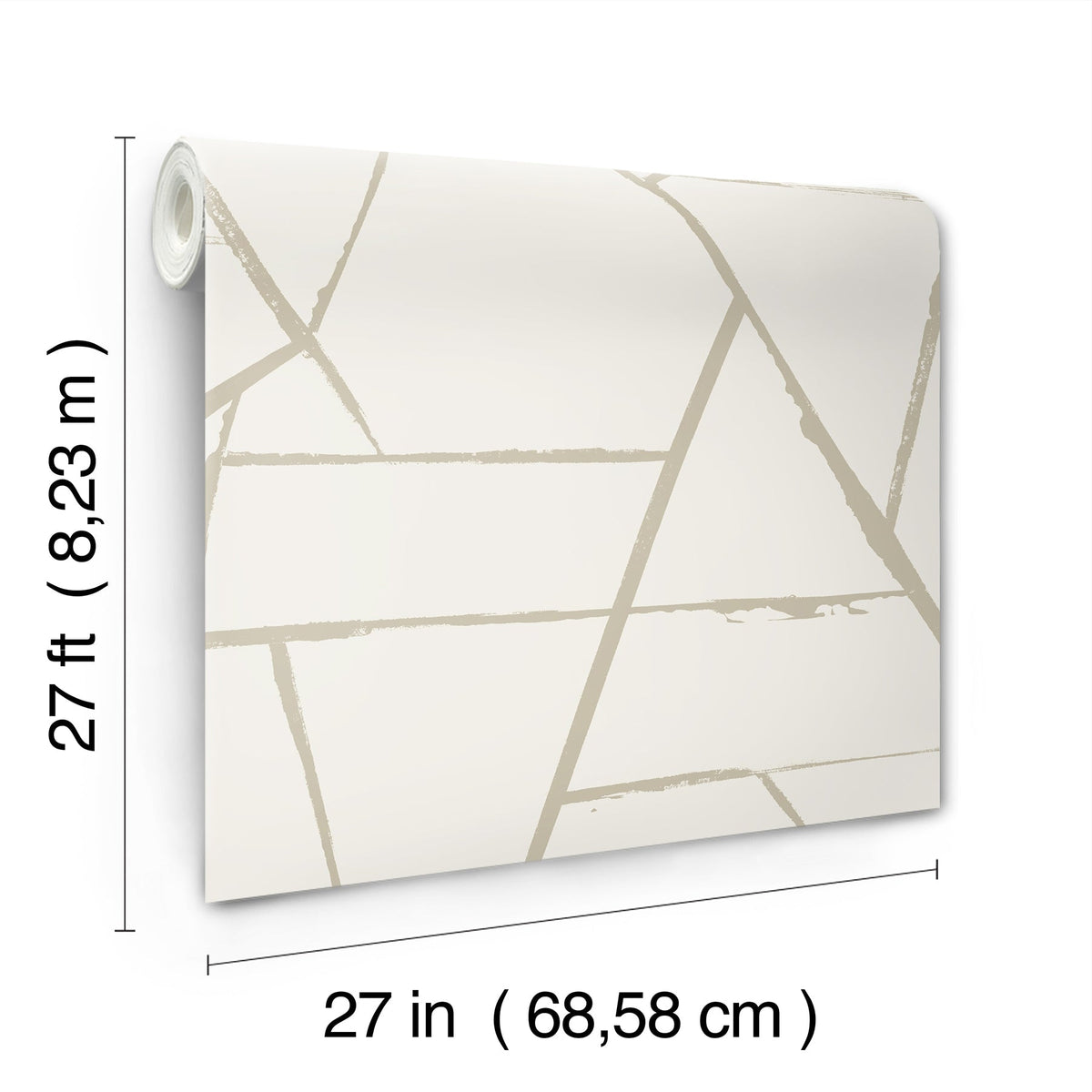 CC1293 Intersect Beige Metallic Carol Benson Cobb Wallpaper by York Wallcoverings