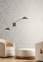 CC1293 Intersect Beige Metallic Carol Benson Cobb Wallpaper by York Wallcoverings