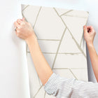 CC1293 Intersect Beige Metallic Carol Benson Cobb Wallpaper by York Wallcoverings